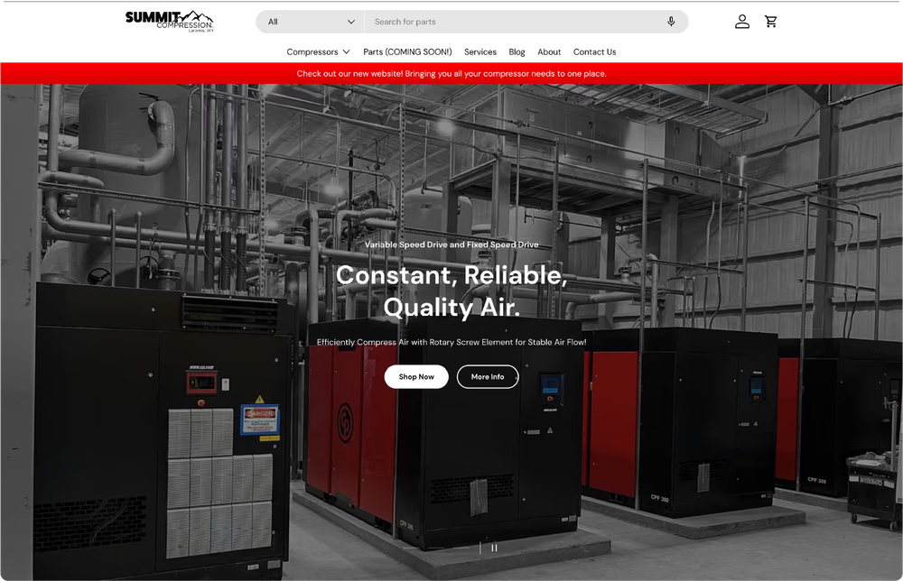 Summit Compression website designed and built by Mondo