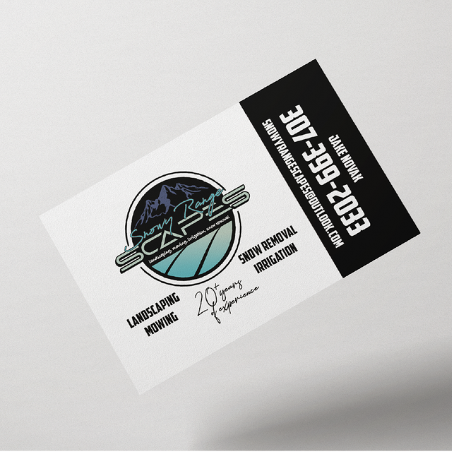 Snowy Range Scapes business card design