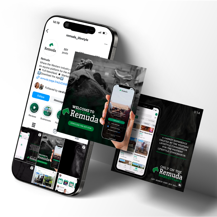 Remuda digital brand and social graphics